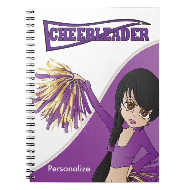 Cute Cheerledare Girl | DIY NAMN | Lila Anteckningsbok (Framsidan)