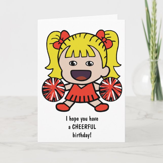 Cute Cheerwriter Birthday Card for Girls Kort (Framsida)