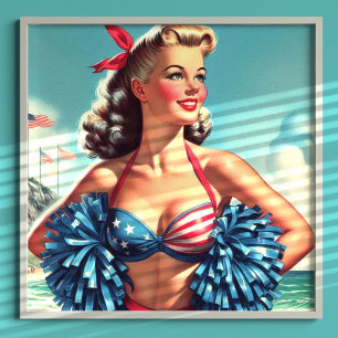 Cute Cheerwriter PIN Up Poster