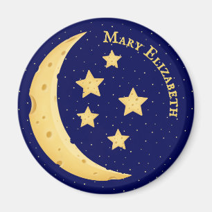 Cute Cheese Måne & Stars Personlig Celestial Magnet