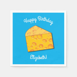 Cute Cheese Wedge Kids 1st Birthday Party Pappersservett
