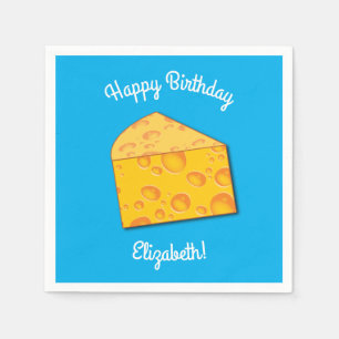 Cute Cheese Wedge Kids 1st Birthday Party Pappersservett