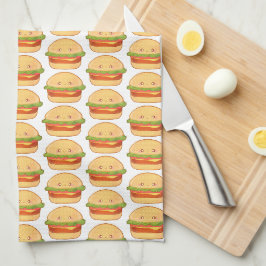 Cute Cheeseburger Kökshandduk