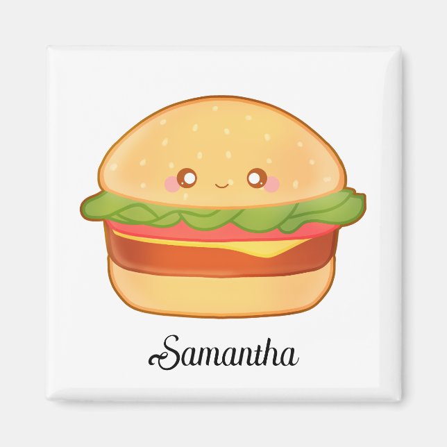 Cute Cheeseburger Magnet (Framsidan)