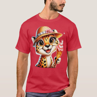 Cute cheetah leopard glass sommarvix 2 t shirt