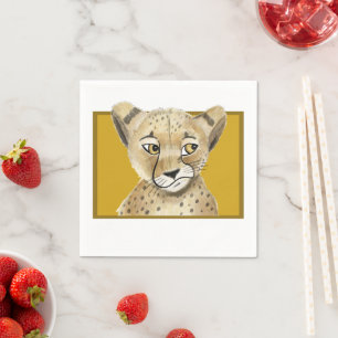 Cute Cheetah Napkins - Safari Animal Party Pappersservett