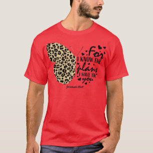 Cute Cheetah Print Butterfly Christian Religiösa B T Shirt