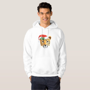 Cute Cheetah Safari jultomten Costume Squad Hoodie