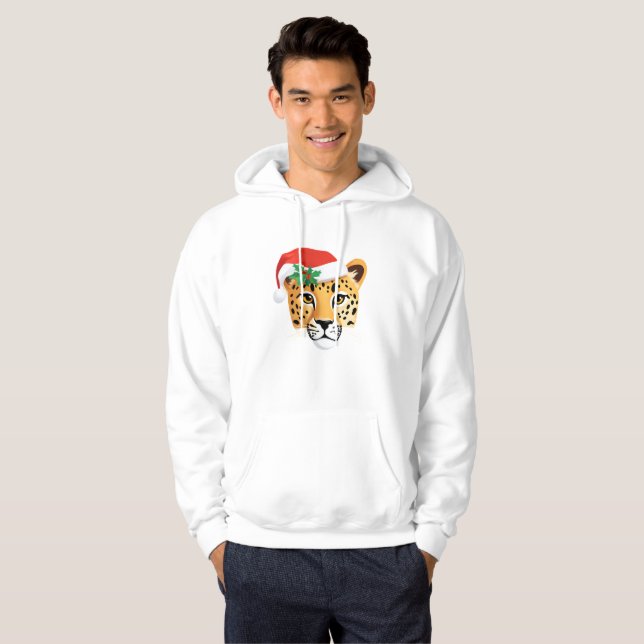 Cute Cheetah Safari jultomten Costume Squad Hoodie (Hel framsida)