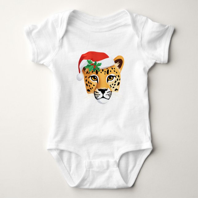 Cute Cheetah Safari jultomten Costume Squad T Shirt (Framsida)