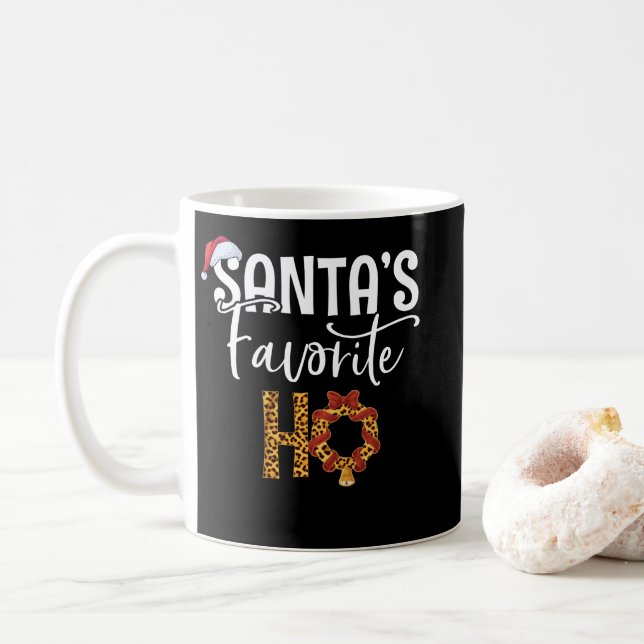 Cute Cheetah Santa's Favorite Ho-jul Kaffemugg (Med munk)