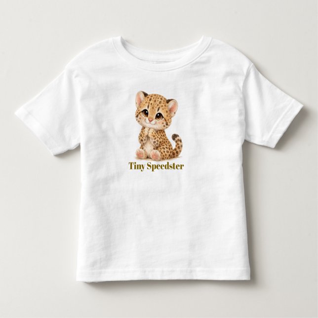 Cute Cheetah Toddler T-Shirt, cute kitten T Shirt (Framsida)