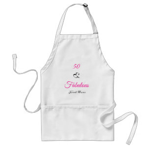 Cute Chef 50 och Fabulous Rosa Namn Apron Förkläde