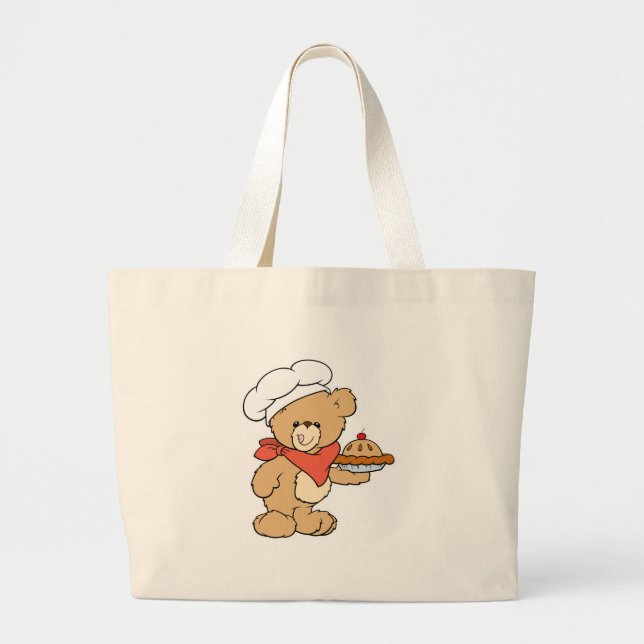 Cute Chef Baker Bear Jumbo Tygkasse (Framsidan)
