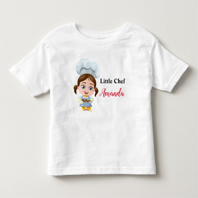 Cute Chef/Cook T-Shirt för Baby (Framsida)
