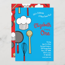 Cute Chef Cooking Kids 1:a födelsedag Party