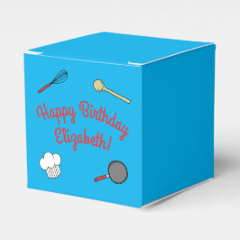 Cute Chef Cooking Kids 1:a födelsedag Party Presentaskar