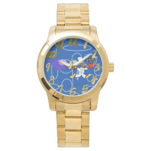 Cute Chef Ducky Kazoo Blue Circles Armbandsur
