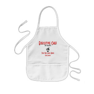 Cute Chef in Training Kids Apron Barnförkläde