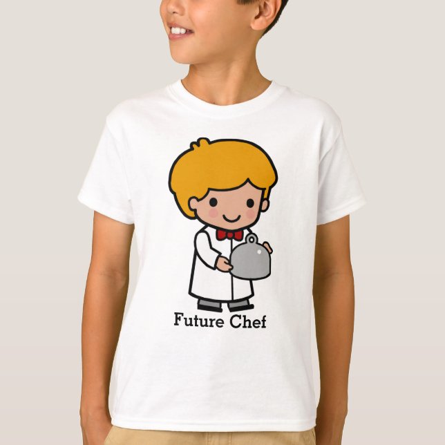 Cute Chef med badplats och serveringsfack T Shirt (Framsida)