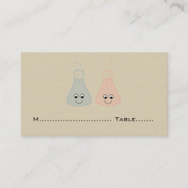 Cute Chemie Bröllop Place Cards Placeringskort