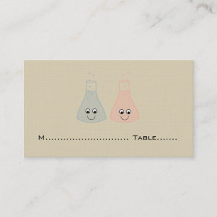 Cute Chemie Bröllop Place Cards Placeringskort