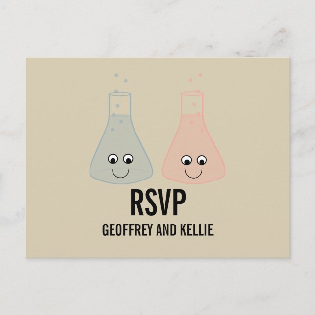 Cute Chemie OSA Postcard Inbjudan Vykort (Framsida)