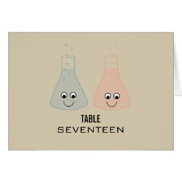 Cute Chemistry Bordsnummer Card Hälsningskort