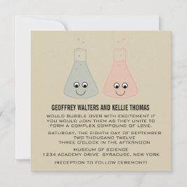 Cute Chemistry bröllop bjudande Inbjudningar