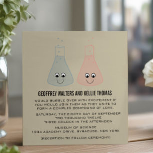 Cute Chemistry bröllop bjudande Inbjudningar