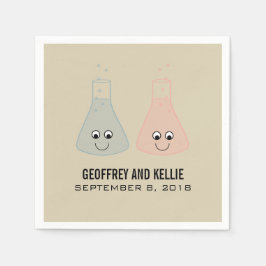 Cute Chemistry Bröllop Pappra Napkins Pappersservett