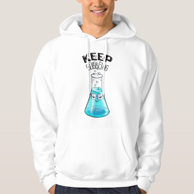 Cute Chemistry Funny Nerdy Lab-tecken Hoodie (Framsida)