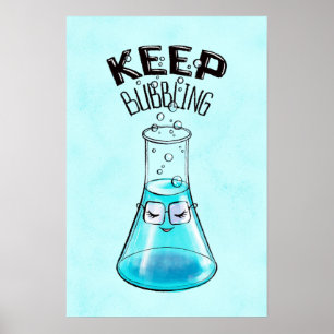 Cute Chemistry Funny Nerdy Lab-tecken Poster