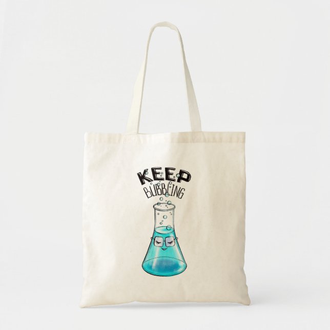 Cute Chemistry Funny Nerdy Lab-tecken Tygkasse (Framsidan)