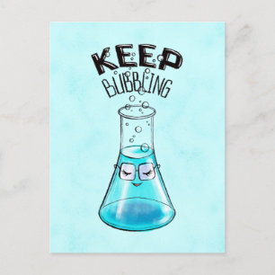 Cute Chemistry Funny Nerdy Lab-tecken Vykort