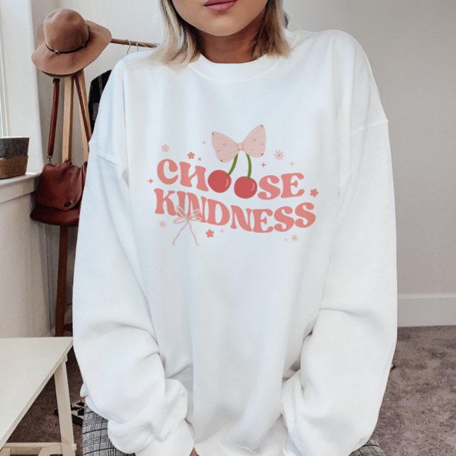 Cute Cherries & Bows Coquette "Välj kindness" T Shirt (Skapare uppladdad)
