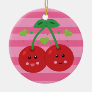 Cute Cherries Julgransprydnad Keramik