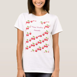 Cute Cherry 1:a födelsedag Party T Shirt