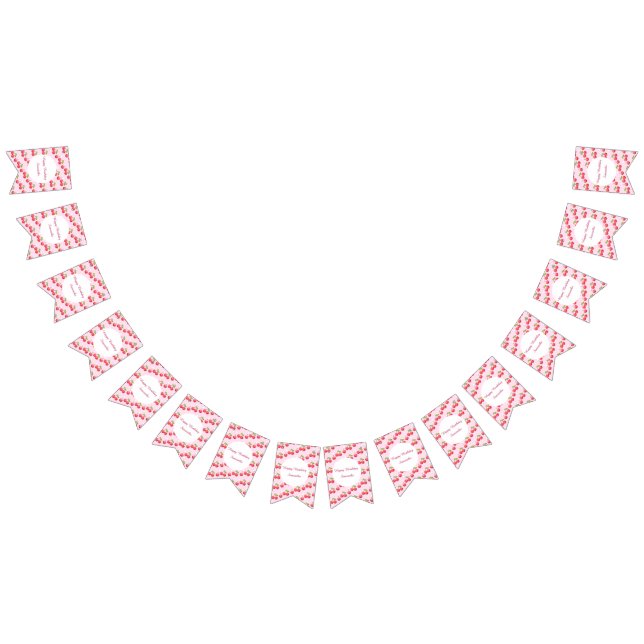 Cute Cherry 1:a födelsedag Party Vimplar (Alla)