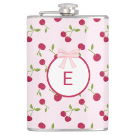Cute Cherry Coquette Pink Custom Monogram Fickplunta