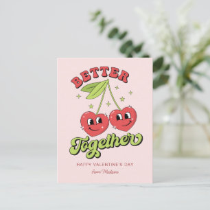 Cute Cherry Hearts Friends Better Collins Vykort