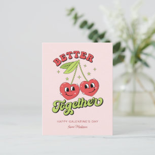 Cute Cherry Hearts Friends Better Collins Vykort