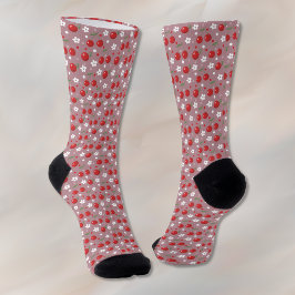 Cute Cherry Mönster Crew Sockw