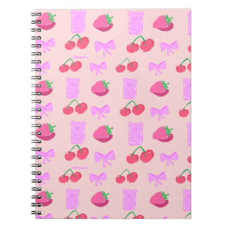 Cute cherry notebook anteckningsbok