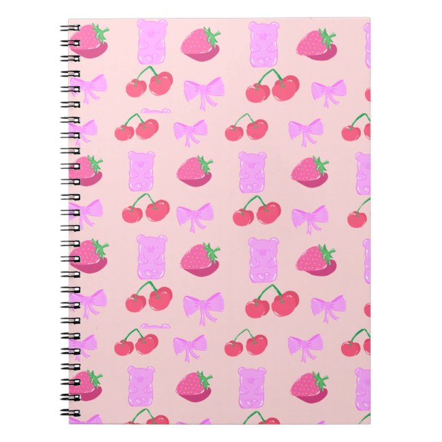 Cute cherry notebook anteckningsbok (Framsidan)
