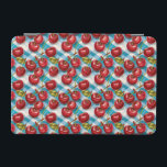 Cute Cherry och Blue Play Mönster iPad Mini Skydd<br><div class="desc">En vattenfärgsillustration mönster av glansigt röda körsbär,  sage grönt foliage och blå plaid-platta fodral.</div>