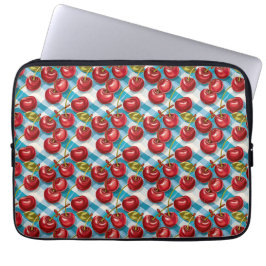 Cute Cherry och Blue Play Mönster Laptop Fodral
