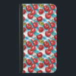 Cute Cherry och Blue Play Mönster Plånboksfodral För Samsung Galaxy S5<br><div class="desc">En vattenfärgsillustration mönster av blanka körsbär,  sadelpjäs och grönt med blå plaid-fodral.</div>