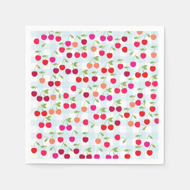 Cute Cherry Papper Napkins Pappersservett (Framsidan)