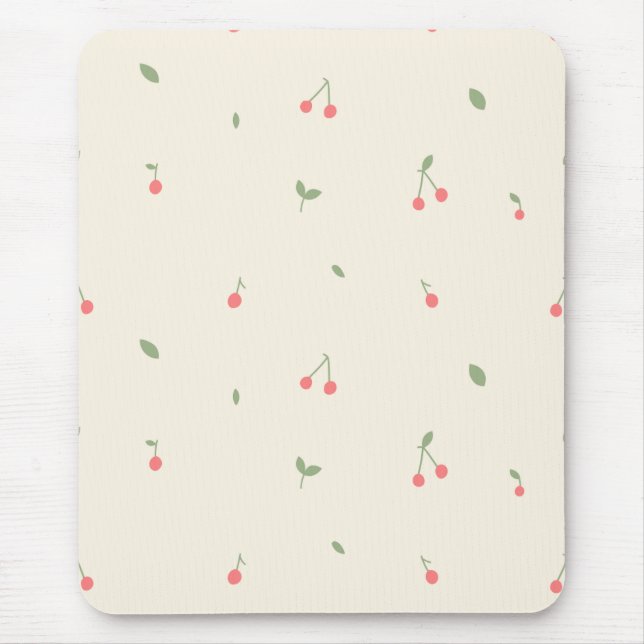 Cute Cherry Pattern – Minimal Fruit Aesthetic Musmatta (Framsidan)